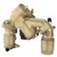 2" 825YA-QT-FS Quarter Turn Reduced Pressure Zone Assembly w/ Angle Union Connections and Flood Sensor