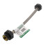 12" Universal Click Seal Braided Stainless Steel Hose Faucet Connector (3/8" Compression x 1/2" FIP)
