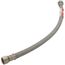 B1F16 16" Braided Stainless Steel Hose Faucet Connector (3/8" Compression x 1/2" FIP)