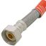B1F16 16" Braided Stainless Steel Hose Faucet Connector (3/8" Compression x 1/2" FIP)