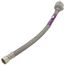 12" Braided Stainless Steel Hose Toilet Connector (3/8" Compression x 7/8" Ballcock)