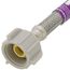 12" Braided Stainless Steel Hose Toilet Connector (3/8" Compression x 7/8" Ballcock)