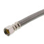 16" Click Seal Braided Stainless Steel Hose Toilet Connector (3/8" Compression x 7/8" Ballcock)
