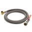 72" Braided Stainless Steel Dishwasher Connector w/ MIP Elbow (3/8 Compression x 1/2" FIP) 