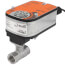 3/4" B2 Series, 2-Way Chrome Plated Brass Ball and Nickel Plated Stem, Spring Return Damper Actuator 120v
