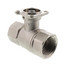 1" B2 Series, 2-Way Characterized Control Brass Valve w/ Stainless Steel Ball & Stem (19.0 Cv)