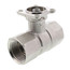 1" B2 Series, 2-Way Characterized Control Brass Valve w/ Stainless Steel Ball & Stem (19.0 Cv)
