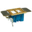 Double-Gang Adjustable Residential Floor Box w/ Tamper-Resistant Duplex Receptacle, 34 Cubic Inch
