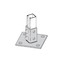 6" x 6" x 3-1/2" Zinc Post Base (For 1-5/8" x 1-5/8" Channel)