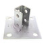 6" x 6" x 3-1/2" Zinc Post Base (For 1-5/8" x 1-5/8" Channel)