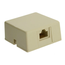 Surface Mount Jack w/ Shorting Bar, 8p8c, Screw Terminal (Ivory)