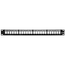 Flat Quickport, Patch Panel w/ Magnifying Lens Label Holder, 24"port, 1RU (Black) Cable Management Bar Included.
