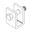 Welded Beam Attachment, 1/2"-13 x 5/8" (Plain)