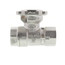 1/2" B3 Series, 3-Way Characterized Control Brass Valve w/ Chrome Plated Ball/Nickel Plated Stem (1.2 Cv)