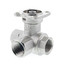 1/2" B3 Series, 3-Way Characterized Control Brass Valve w/ Stainless Steel Ball & Stem (3.0 Cv)