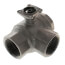 1-1/2" B3 Series, 3-Way Characterized Control Brass Valve w/ Stainless Steel Ball & Stem (19.0 Cv)