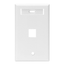 Single-Gang Quickport, Wallplate w/ Id Window, 1-port (White)