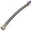 B3T12 12" Braided Stainless Steel Hose Toilet Connector (1/2" Compression x 7/8" Ballcock)