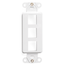 Antimicrobial Treated Quickport, Decora Multimedia Insert, 3 Ports (White)
