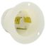 30A, 250V 3-Phase, NEMA L11-30P, 3P, 3W, Flanged Inlet Locking Receptacle, Non-Grounding (White)