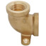 1/2" FxF Cast Brass 90-Degree Drop Ear Elbow (Lead Free)