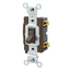 20A, 120/277V Toggle Framed Single-pole AC Quiet Switch, Commercial Spec Grade, Grounding, Side Wired(Brown)