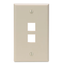 Single-Gang Quickport, Wallplate, 2-port (Ivory)