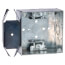 4" Square Welded Box 2-1/8" Deep with Metal Stud Bracket and MC Clamp, 1/2" & 3/4" Eccentric Knockouts