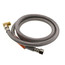 60" Braided Stainless Steel Dishwasher Connector w/ MIP Elbow (3/8" x 3/8" Compression Thread)