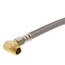 60" Braided Stainless Steel Dishwasher Connector w/ MIP Elbow (3/8" x 3/8" Compression Thread)