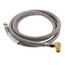 72" Braided Stainless Steel Dishwasher Connector w/ MIP Elbow (3/8" x 3/8" Compression Thread)