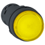 Harmony XB7 Monolithic Push Button w/ Integral LED, Spring Return, 1 NO, Yellow (24 VAC/DC)