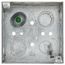 4" Square Welded Box, 2-1/8" Deep w/ 1/2" & 3/4" Concentric Knockouts