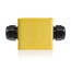 Portable Outlet Box, Single-Gang, Standard Depth, Feed-Thru Style, Cable Diameter (0.590", 1.000") (Yellow)