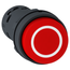 Harmony XB7 Monolithic Projecting Push Button, White Marked O, Spring Return, 1 NO + 1 NC - Red