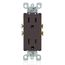 15A Decora Duplex Outlet/receptacle, Grounding (Brown)