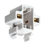 75w-600v, G23, G23-2 Base, 5w 7w 9w 2-pin, Compact Fluorescent Lampholder, Snap-in (White)