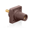 16 Series Female Panel Receptacle, Cam-Type, 90-Degree, Threaded Stud Length, 1.125", Taper Nose, 400A Max, Cable Range, #2 to 4/0 AWG (Brown)