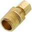 1/4" OD x 3/8" MIP Brass Compression Connector, Lead Free