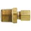 1/4" OD x 3/8" MIP Brass Compression Connector, Lead Free