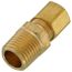 1/4" OD x 1/4" MIP Brass Compression Connector, Lead Free