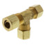 3/8" OD Brass Compression Tee, Lead Free