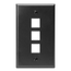 Single-Gang Quickport, Wallplate, 3-port (Black)