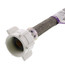 12" Polymer Coated Braided Hose Toilet Adapter (3/8" Flare x 7/8" Ballcock)