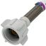 12" Polymer Coated Braided Hose Toilet Adapter (1/2" Flare x 7/8" Ballcock)