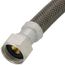 12" Polymer Coated Braided Hose Toilet Adapter (1/2" Flare x 7/8" Ballcock)