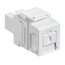 Quickport, Multimode Simplex Sc Fiber Optic Adapter Module, Phosphor Bronze Sleeve (White)
