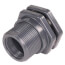 1/2" PVC Bulkhead Fitting w/ EPDM Gasket (Thread x Thread)