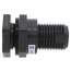 3/4" PVC Bulkhead Fitting w/ EPDM Gasket (Thread x Thread)