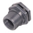 2" PVC Bulkhead Fitting w/ EPDM Gasket (Thread x Thread)
